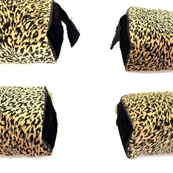Christian Dior CD Logo Leopard Pattern Canvas Cosmetic Pouch Bag /1G0791 - Picture 6 of 8